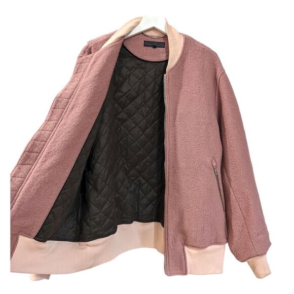 LIKE NEW Rag & Bone Women's Oversized Elle Bomber Jacket in Mauve Size S/P - Picture 7 of 11